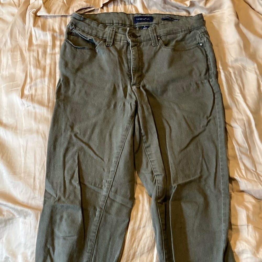 Charter Club Lexington Straight Olive Green Pants